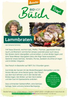 Biohof Büsch - Unsere Rezepte